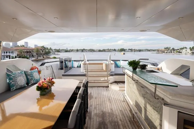 Slide: The Image of Flybridge Deck Aft  - 76