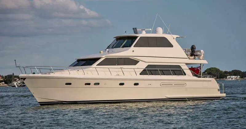 The Image of 2008 Hampton Command Bridge yacht cruising on calm waters. - 0