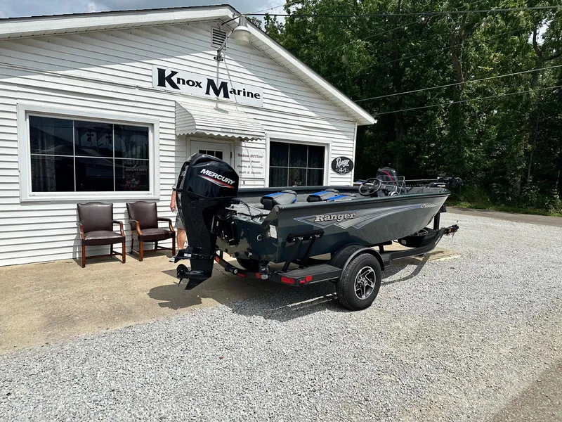 Slide: The Image of 2024 Ranger VS1665SC boat outside Knox Marine dealership. - 3