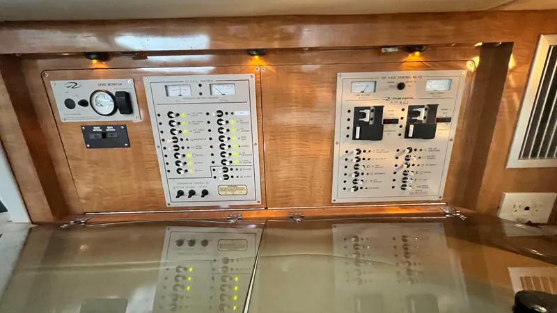 Slide: The Image of Electrical control panel of a 2002 Regal Commodore 3880 yacht. - 18