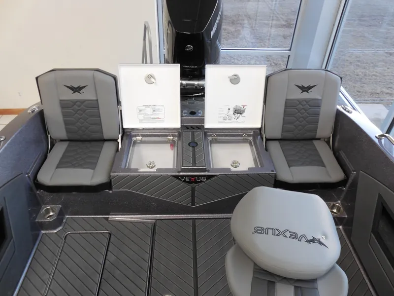 Slide: The Image of 2025 Vexus DVX 22 S boat interior with seating and storage compartments. - 8