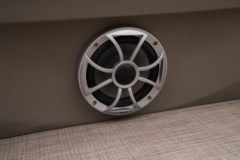 Slide: The Image of 2024 Sun Tracker Fishin' Barge 22 XP3 boat speaker detail. - 49
