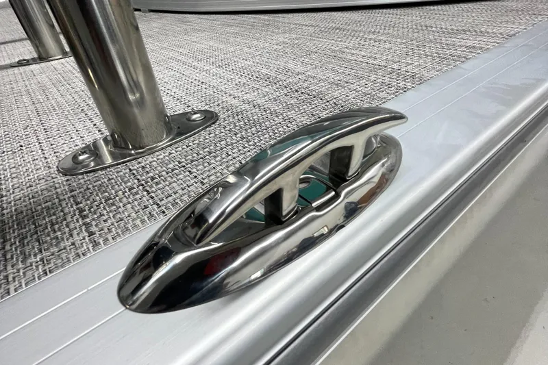 Slide: The Image of 2023 Berkshire 22 RFX CTS boat cleat and deck detail. - 11