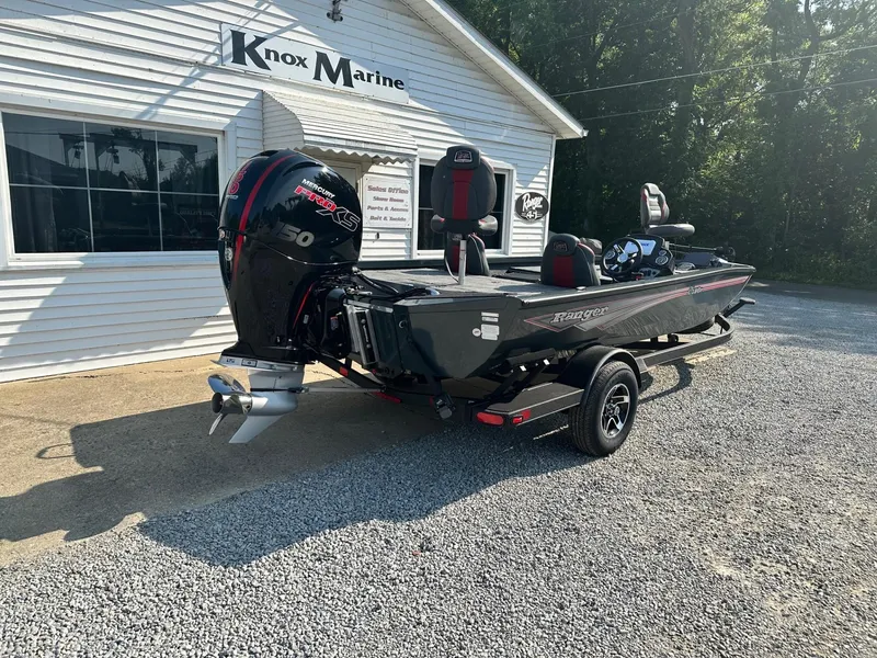 Slide: The Image of 2024 Ranger RT198P boat outside Knox Marine dealership. - 3