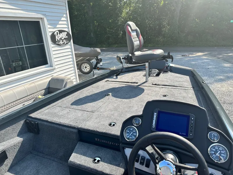 Slide: The Image of 2024 Ranger RT198P fishing boat with advanced navigation system and comfortable seating. - 6