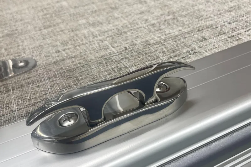 Slide: The Image of Close-up of a cleat on a 2023 Berkshire 22CL CTS boat. - 10