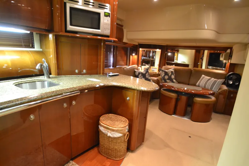 Slide: The Image of Luxurious interior of 2007 Sea Ray 520 Sundancer yacht. - 17