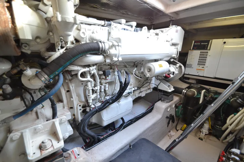 Slide: The Image of Engine room of 2007 Sea Ray 520 Sundancer with generator. - 27