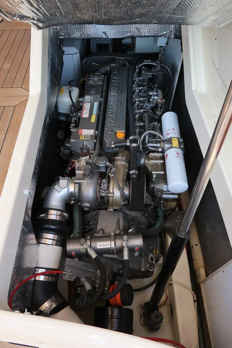 Slide: The Image of Engine compartment of a 2003 Hinckley Talaria 44 Express yacht. - 42