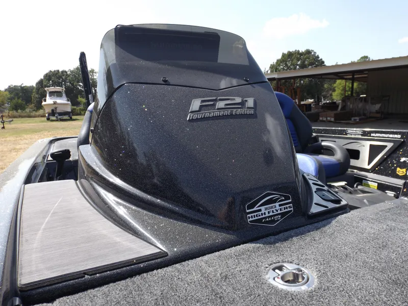 Slide: The Image of 2020 Falcon Boats 21TE Tournament Edition, rear deck view. - 14
