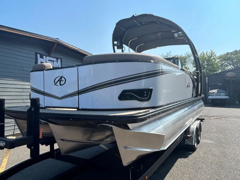 Slide: The Image of 2024 Avalon LSZ 2385 EL pontoon boat on trailer. - 8