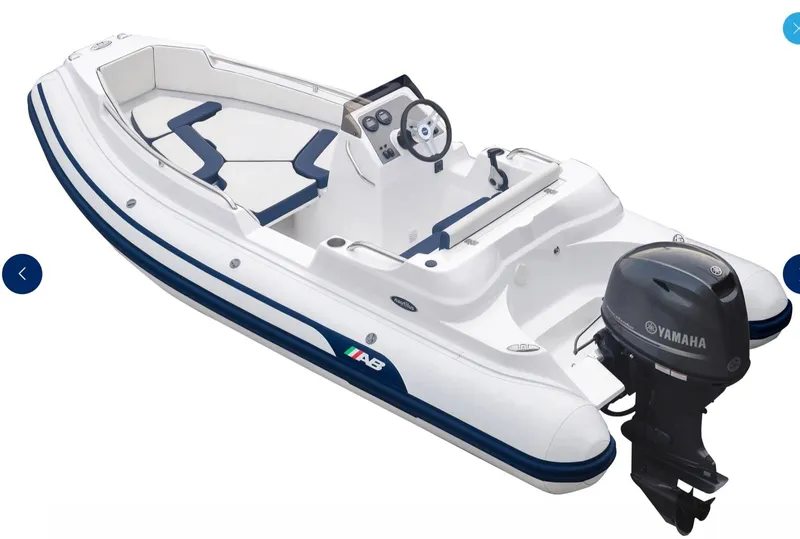 Slide: The Image of 2020 AB Inflatables Nautilus 15 DLX boat with Yamaha outboard motor. - 5