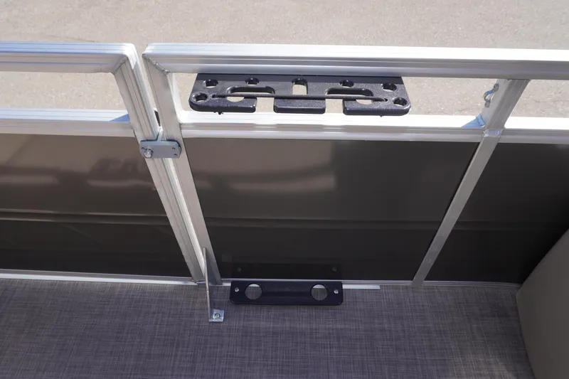 Slide: The Image of 2024 Sun Tracker Fishin' Barge 20 DLX interior railing detail. - 19