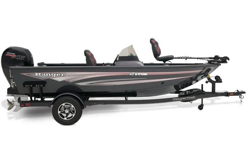 Slide: The Image of 2024 Ranger VS1782SC Angler fishing boat on trailer. - 10