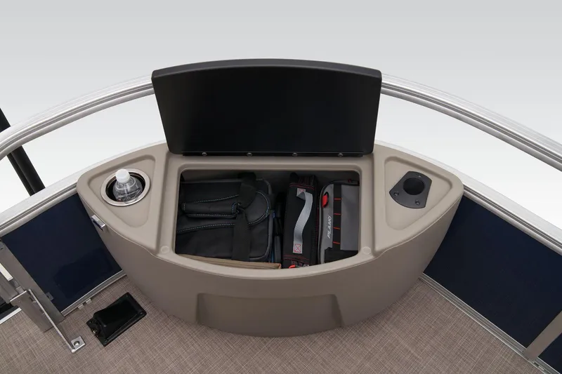 Slide: The Image of Storage compartment on 2024 Sun Tracker Bass Buggy 18 DLX pontoon boat. - 24