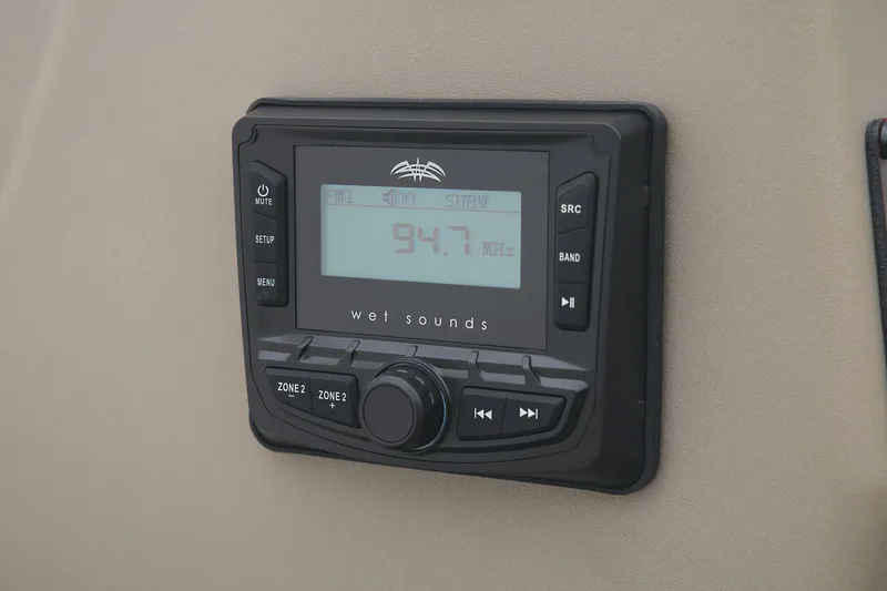 Slide: The Image of Wet Sounds audio system on 2024 Sun Tracker Bass Buggy 18 DLX boat. - 41