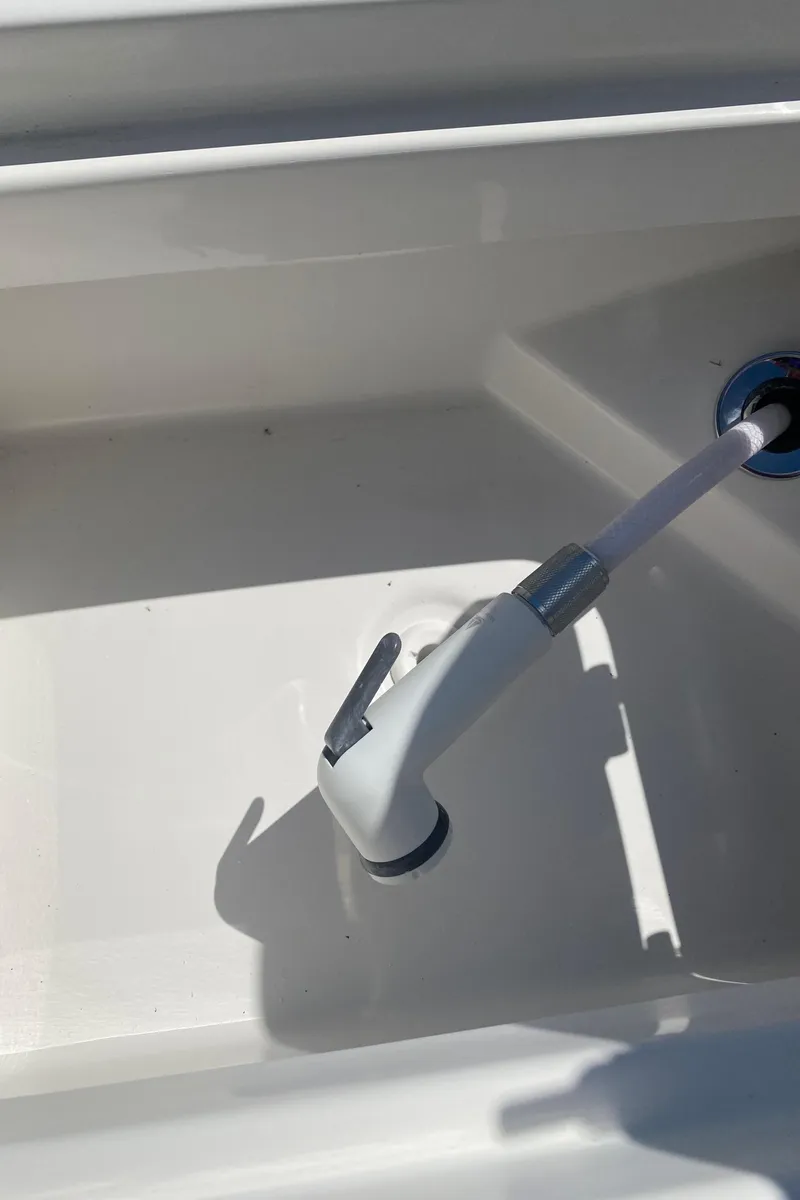 Slide: The Image of Close-up of the sink area on a 2024 Sea Pro 240 Dual boat. - 10