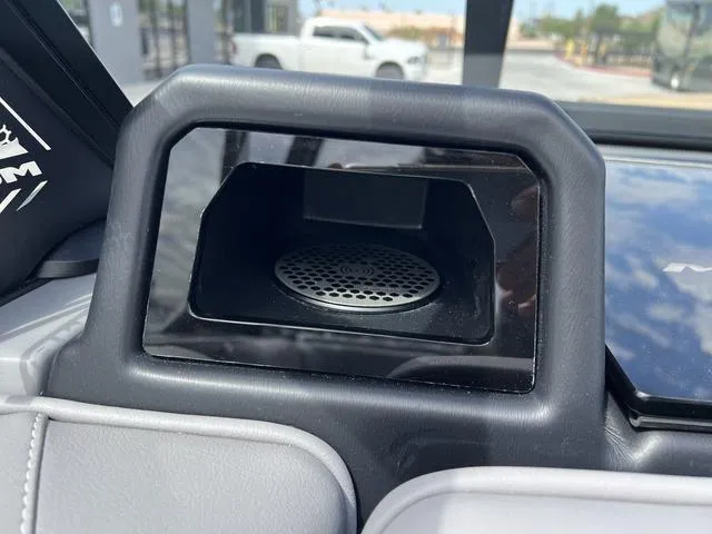 Slide: The Image of 2024 Moomba Craz boat dashboard speaker detail. - 16