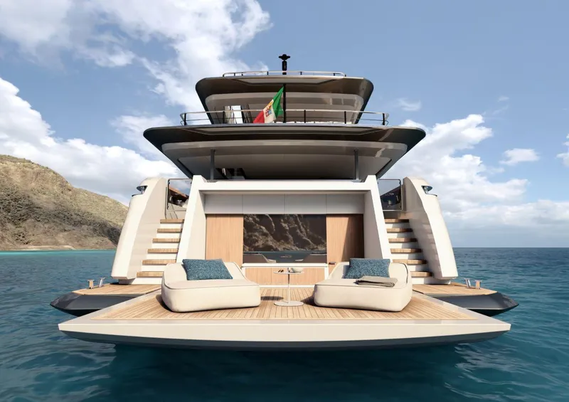 Slide: The Image of Custom SAETTA 140' 2027 - 2