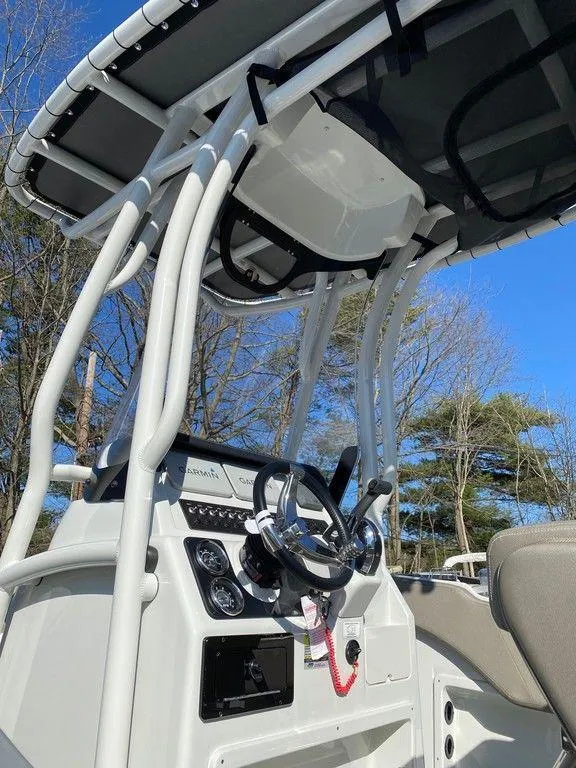 Slide: The Image of 2021 Finseeker 206 CC boat console and helm station. - 5