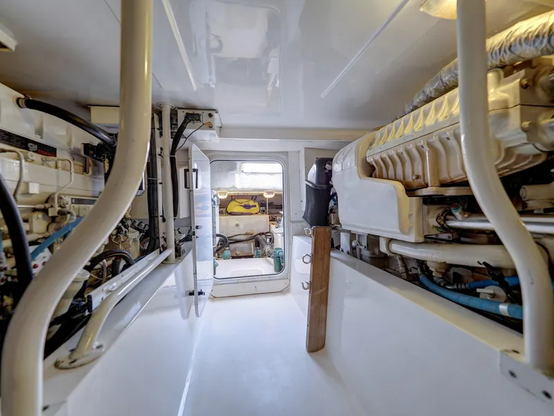 Slide: The Image of Engine room of a 2005 Luhrs 41 Convertible yacht. - 38