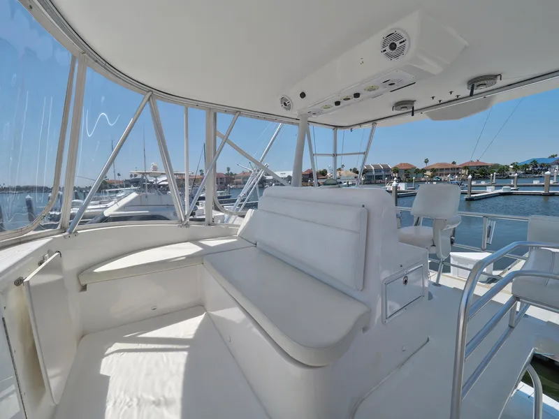 Slide: The Image of 2005 Luhrs 41 Convertible yacht interior with marina view. - 49