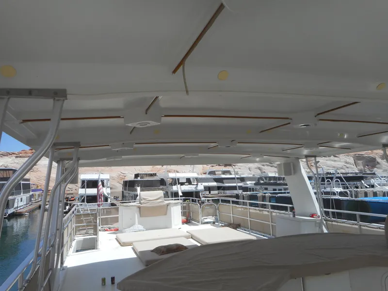 Slide: The Image of Luxurious 2004 Sharpe Mysterious Waves yacht interior with spacious deck and modern design. - 6