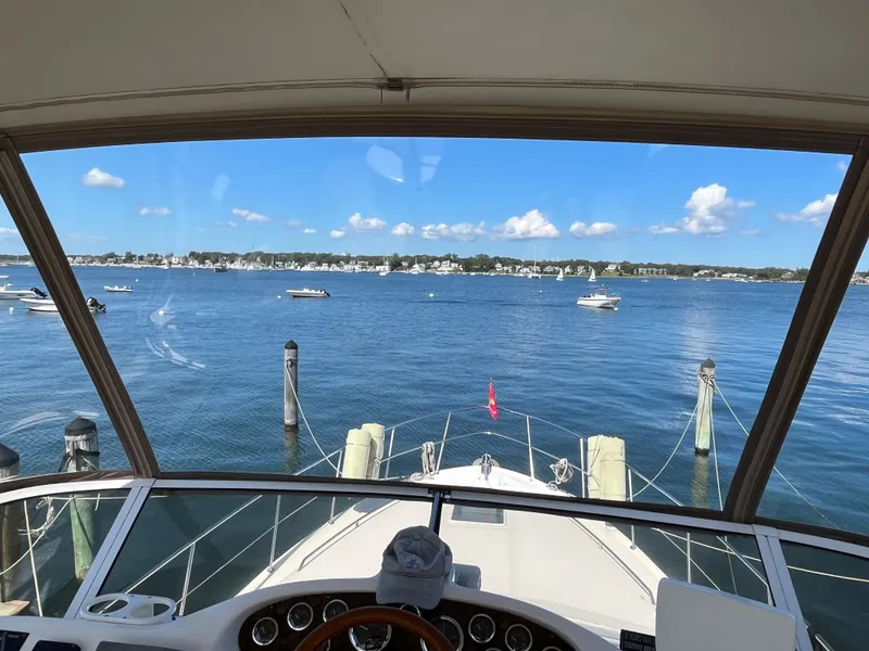 Slide: The Image of View from the helm of a 1997 Sea Ray 420 Aft Cabin yacht. - 21
