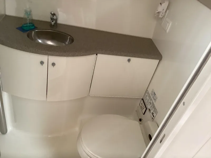 Slide: The Image of 2001 Formula 40 PC boat bathroom with sink and toilet - 19