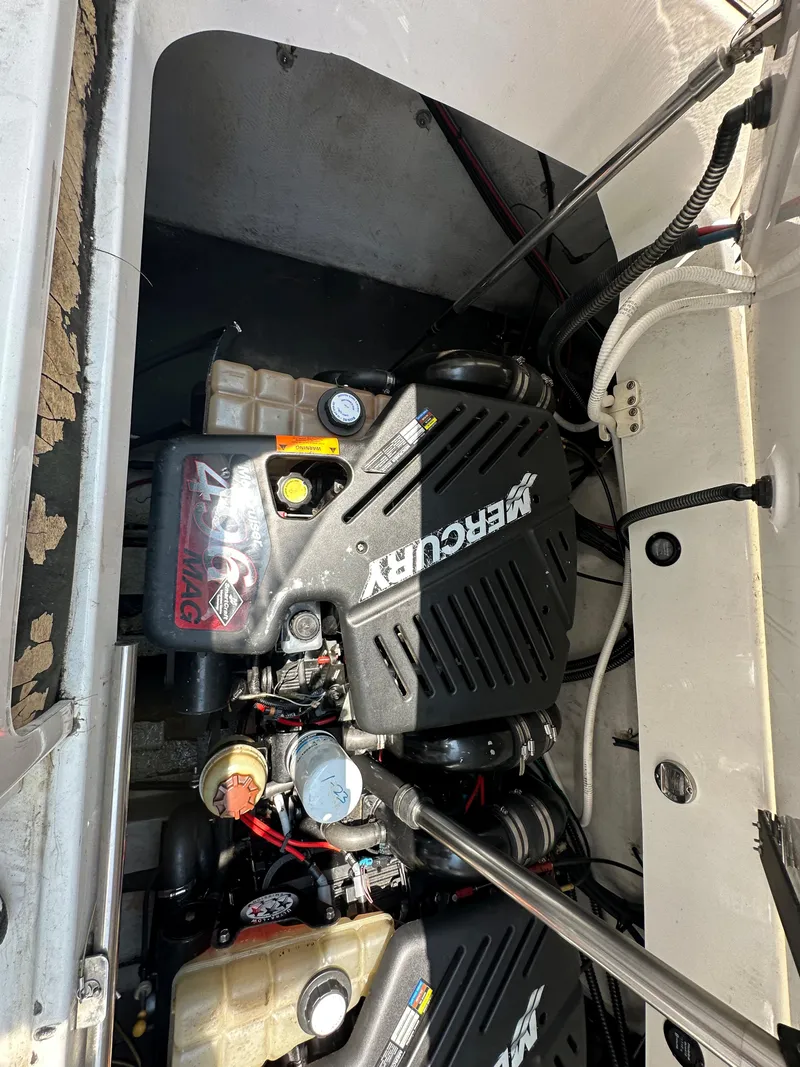 Slide: The Image of 2005 Cobalt 360 Cruiser engine compartment with Mercury engine. - 11