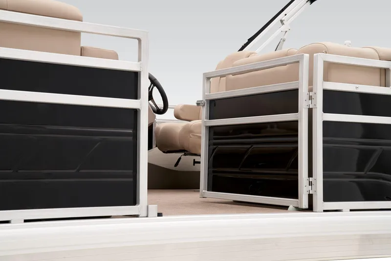 Slide: The Image of 2024 Sun Tracker SportFish 22 DLX interior seating and railing. - 37