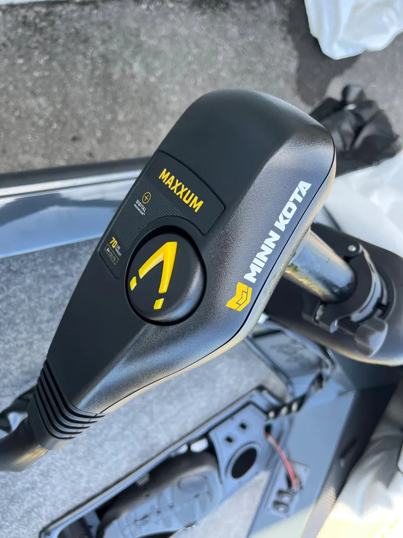 Slide: The Image of Minn Kota Maxxum trolling motor on 2024 Ranger RT178 boat. - 2