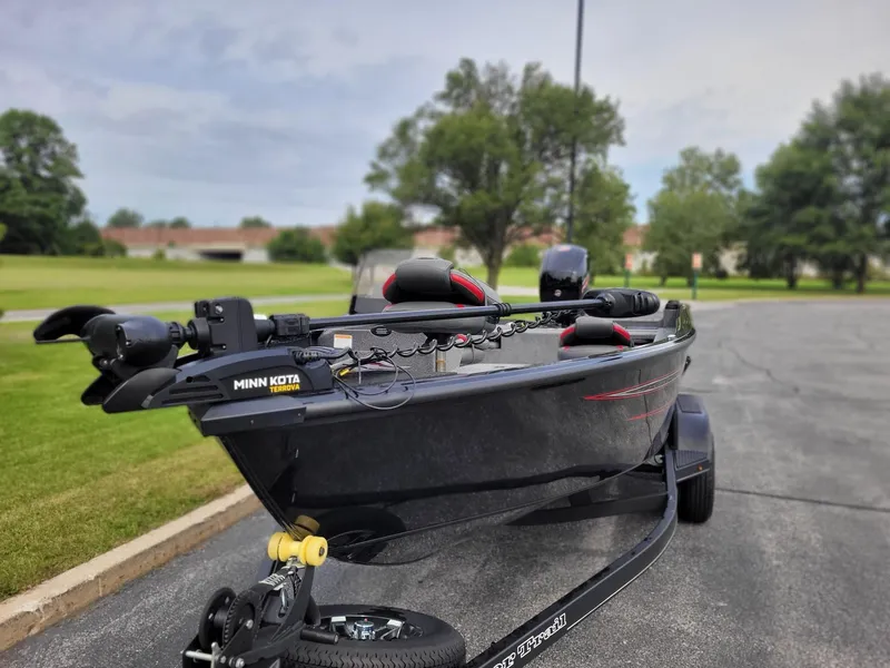 Slide: The Image of 2023 Ranger VS1882SC Reata fishing boat with Minn Kota motor. - 1