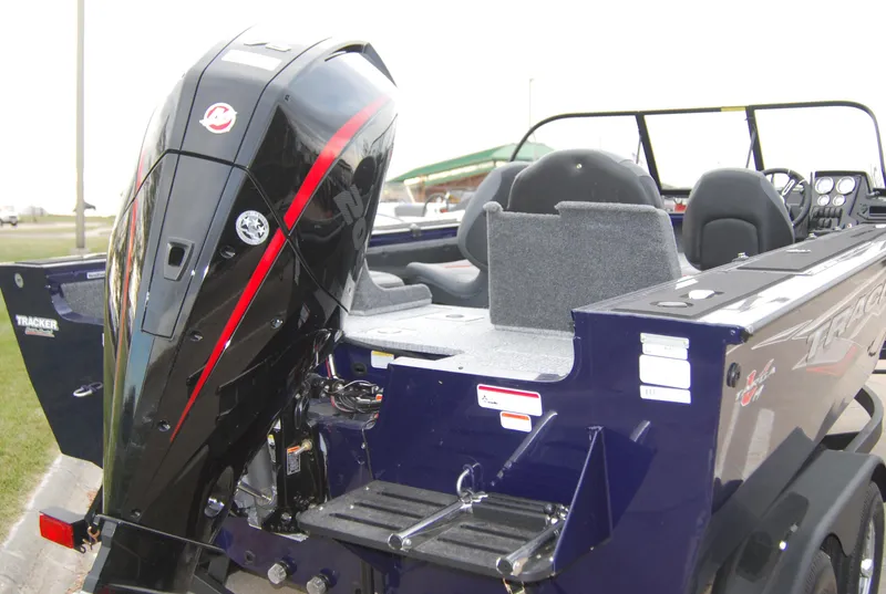 Slide: The Image of 2024 Tracker Targa V-19 Combo boat with powerful outboard motor. - 3