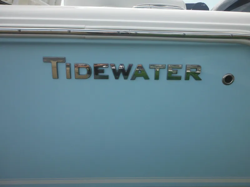Slide: The Image of Tidewater 220 LXF 2024 boat side view with logo - 5
