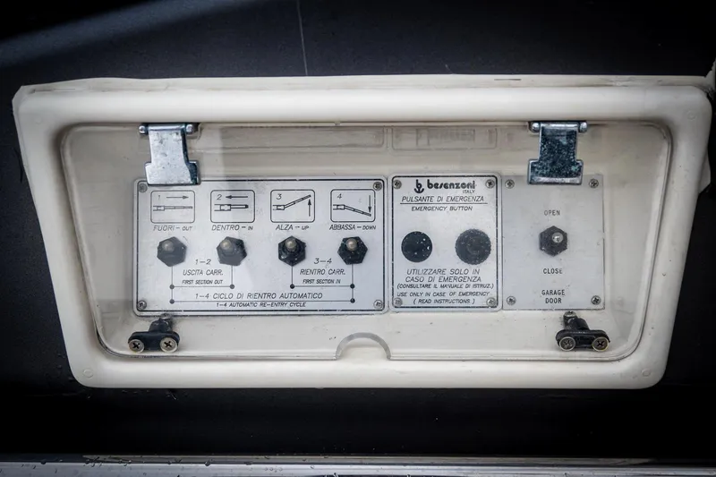 Slide: The Image of Control panel of a 1998 Sunseeker Predator 63 yacht. - 28