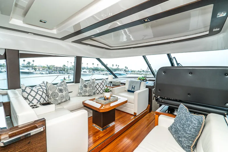 Slide: The Image of Luxurious interior of 2017 Tiara Yachts C53 Coupe with stylish furnishings. - 15