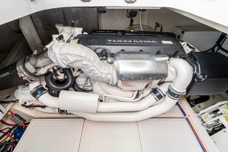 Slide: The Image of Engine room of 2017 Tiara Yachts C53 Coupe with Volvo Penta engine. - 39