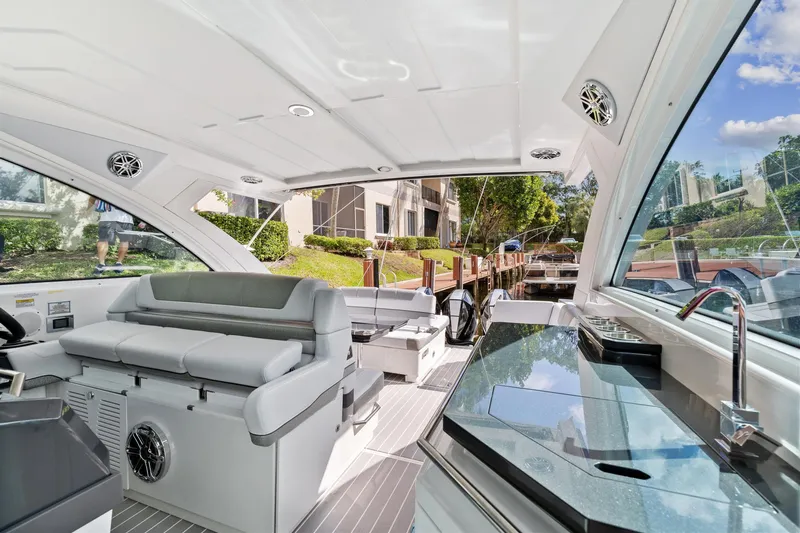 Slide: The Image of Interior of a 2021 Formula 380 Super Sport Crossover OB yacht. - 11