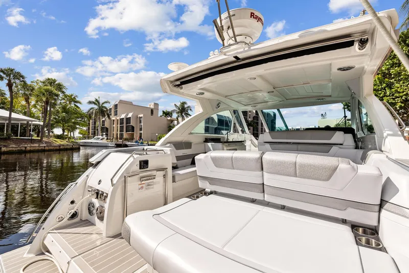 Slide: The Image of 2021 Formula 380 Super Sport Crossover OB on calm waters. - 16