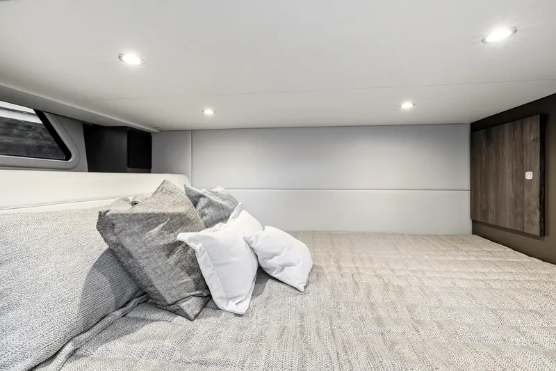 Slide: The Image of Interior of 2021 Formula 380 Super Sport Crossover OB with cozy bed. - 19