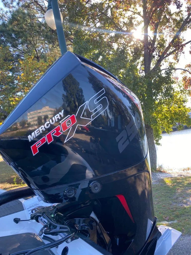 Slide: The Image of 2024 Ranger 620FS Ranger Cup Equipped with Mercury Pro XS outboard motor. - 2