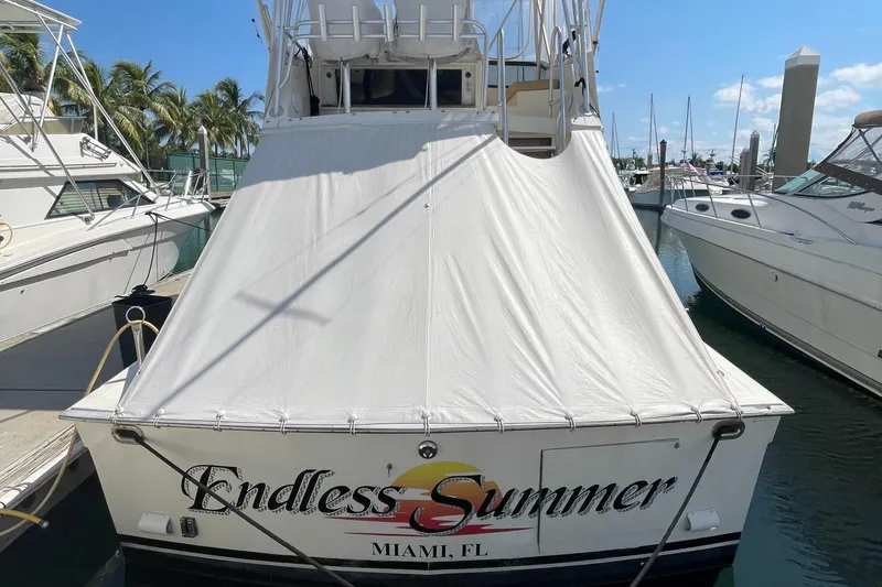 Slide: The Image of 1987 35 Viking Sportfish - Stern Cover - 1