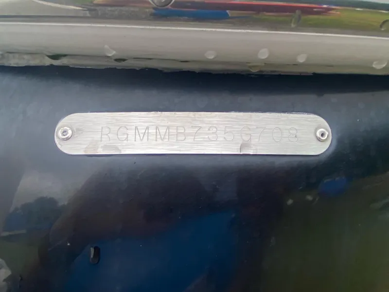 Slide: The Image of 2008 Regal 2400 BR boat hull identification number (HIN) plate. - 3