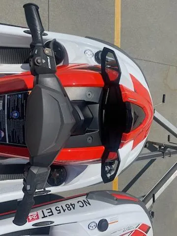 Slide: The Image of 2021 Yamaha WaveRunner VX Cruiser in red and white, top view. - 6