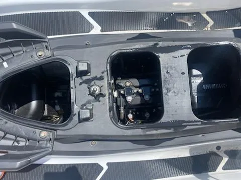 Slide: The Image of Open engine compartment of a 2021 Yamaha WaveRunner VX Cruiser. - 13