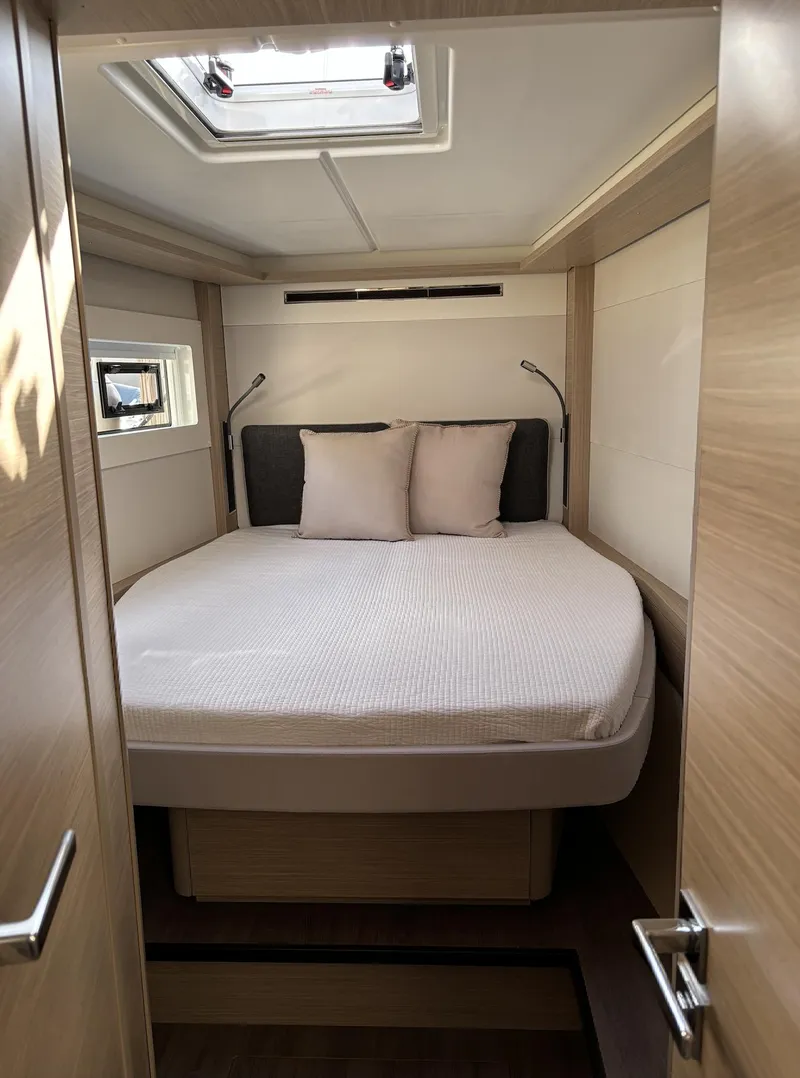 Slide: The Image of Modern kitchen in 2024 Lagoon 46 yacht with stove and oven. - 20