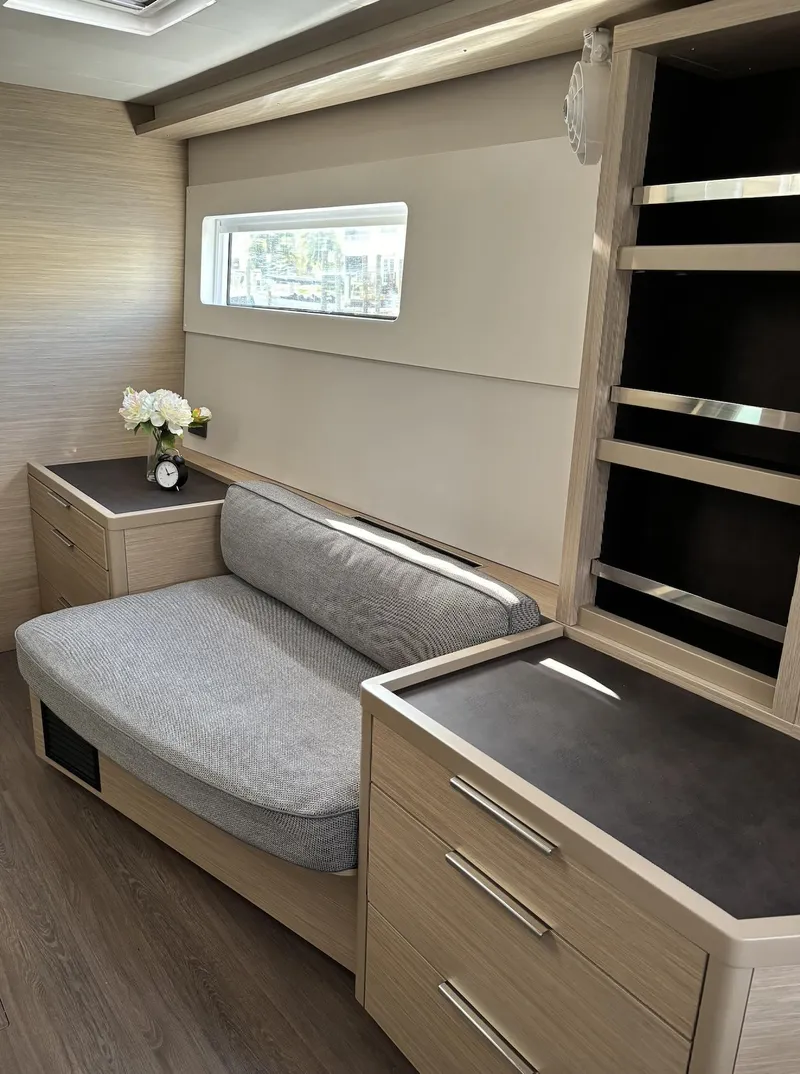 Slide: The Image of Modern kitchen area on a 2024 Lagoon 46 catamaran yacht. - 26