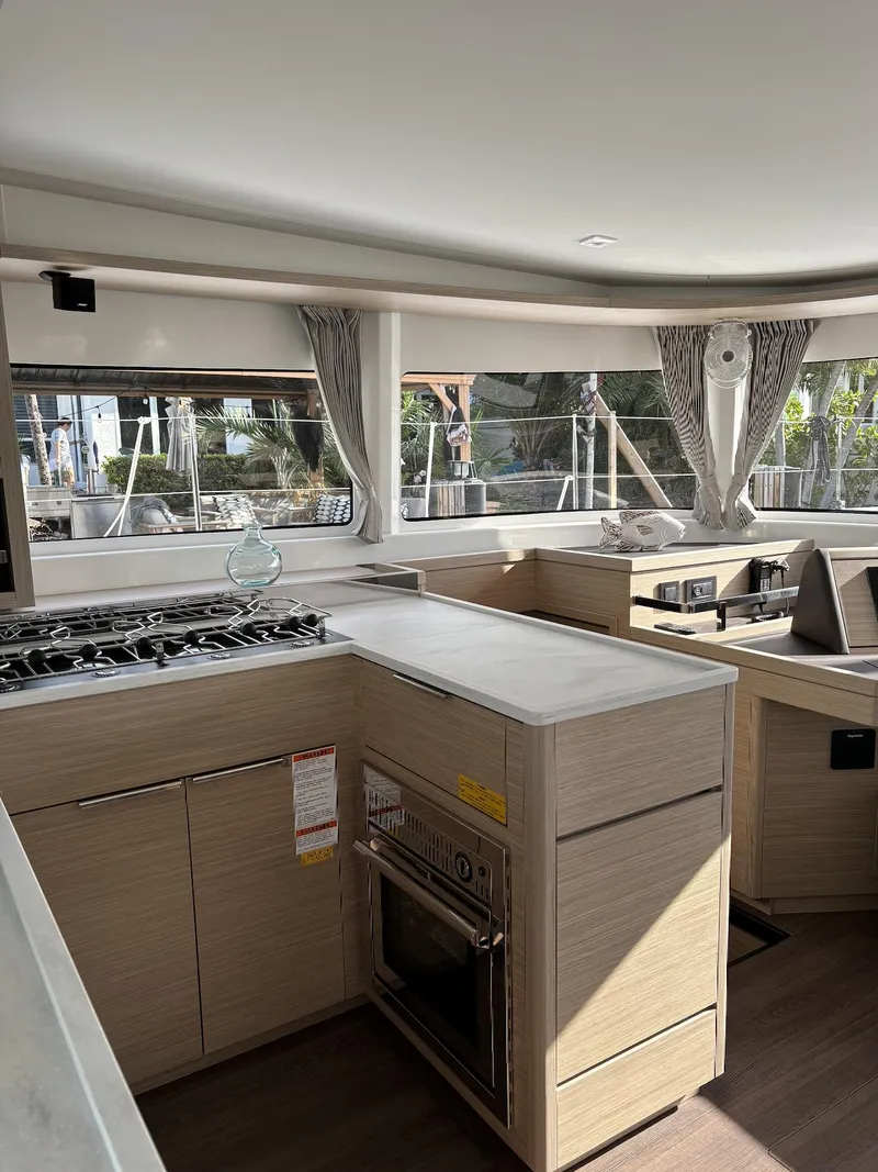 Slide: The Image of Luxurious interior of 2024 Lagoon 46 yacht with elegant decor and modern amenities. - 33