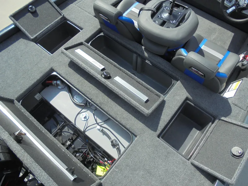 Slide: The Image of 2024 Ranger RT178C boat interior with steering console and seating. - 20